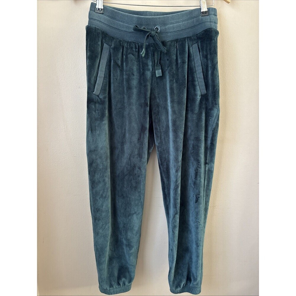 Athleta Cozy Karma Velour Jogger Womens S Teal Double Cozy Pants